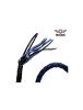 42" X 3" Hand-braided Get Back Whip - Black/Blue