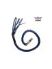 42" X 3" Hand-braided Get Back Whip - Black/Blue