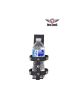 Black Naked Cowhide Leather Studded Motorcycle Cup Holder W/ Button Snaps