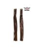 Two-Tone Brown Leather Handlebar Covers with Fringe