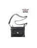 Black Naked Cowhide Leather Deck-Of-Cards Belt Bag