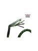 42" X 3" Hand-braided Naked Cowhidwe Leather Get Back Whip - Black/Green