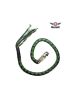 42" X 3" Hand-braided Naked Cowhidwe Leather Get Back Whip - Black/Green