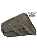 Distressed Brown Leather Swing Arm Bag - Right Side