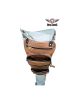 Brown Naked Cowhide Leather Multi-pocket Thigh Bags