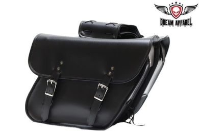 Motorcycle Saddlebag With Hard Sheet Inside & No Studs