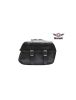 Plain PVC Motorcycle Saddlebag With Chrome Plates