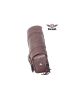 Brown PVC Solo Swing Arm Bag Left Side