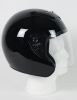 Rkb - Black Dot Motorcycle Helmet Open Face With Flip Shield