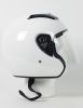 Rkw - White Dot Motorcycle Helmet Rk-4 Open Face With Flip Shield