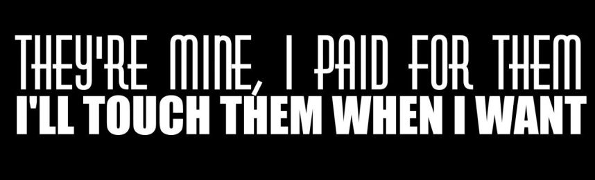 They'Re Mine I Paid For Them Motorcycle Helmet Sticker (1 Dozen)