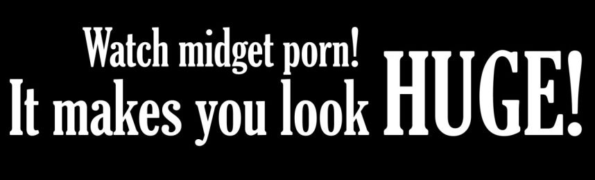 Watch Midget Porn! It Makes You Look Huge! Motorcycle Helmet Sticker (1 Dozen)