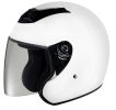 Rkw - White Dot Motorcycle Helmet Rk-4 Open Face With Flip Shield