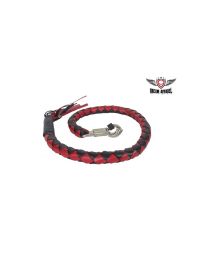 3" Fat Red & Black Get Back Whip for Motorcycles