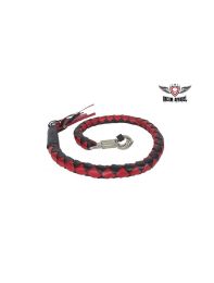 3" Fat Red & Black Get Back Whip for Motorcycles