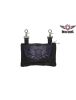 All Naked Cowhide Leather Belt Bag with Purple Skull and Wings