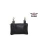 Black Naked Cowhide Leather Belt Bag