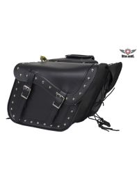 Black Concealed Carry Saddlebag with Studs