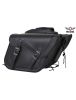 Black Motorcycle Saddlebag with Gun Pockets