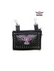 All Naked Cowhide Leather Hot Pink Eagle Belt Bag