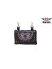 Studded Naked Cowhide Leather Hot Pink Skull Belt Bag