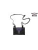 Studded Naked Cowhide Leather Belt Bag with Purple Wings