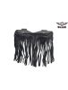 Black Leather Floor Boards with Fringe