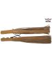 Tan Naked Cowhide Leather Handlebar Covers with Fringe