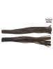 Dark Brown Leather Motorcycle Handlebar Covers with Fringe
