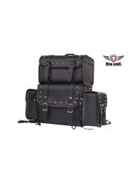Motorcycle Sissy Bar Bag With Removable Side Bags