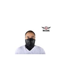 Black Leather Biker Face Mask