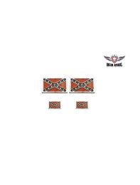 Rebel Flag Logo for Saddle Bag, Tool Bag, Sissybar Bag