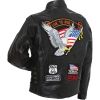 Diamond Plate Rock Design Genuine Buffalo Leather Motorcycle Jacket