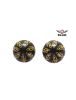 Two Flaming License Plate Screw Caps