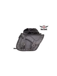 PVC Motorcycle Saddlebag With Braid & Studs